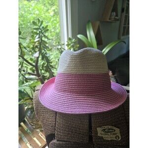 Physician Endorsed Jackie G Pink Beige UPF 50+ Fedora Sun Hat Women